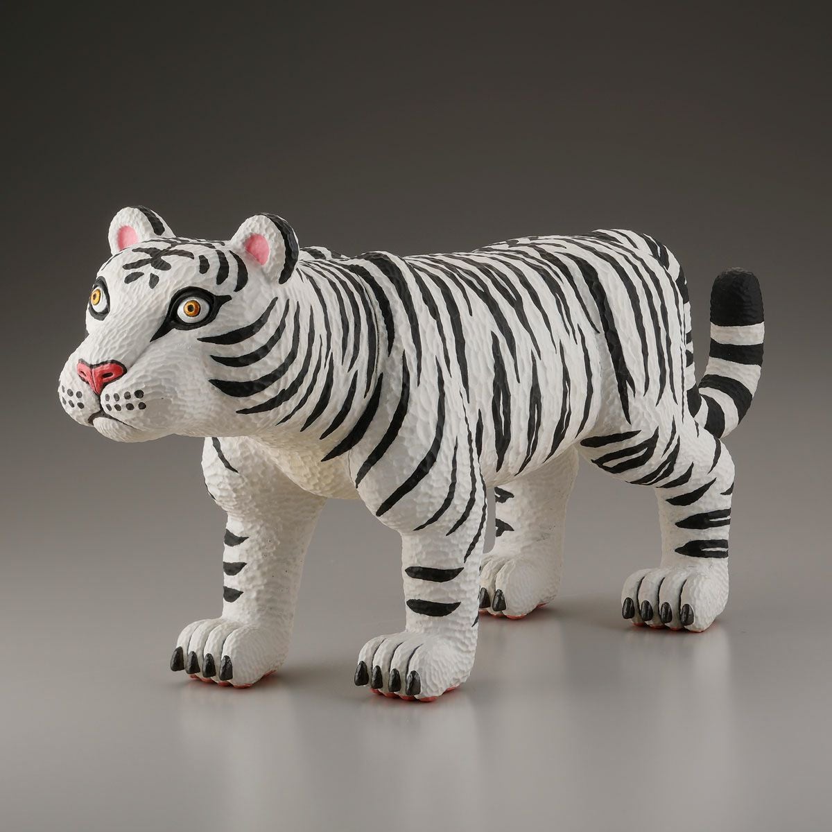 三沢厚彦 ANIMALS 老虎 白色 軟膠塗裝完成品