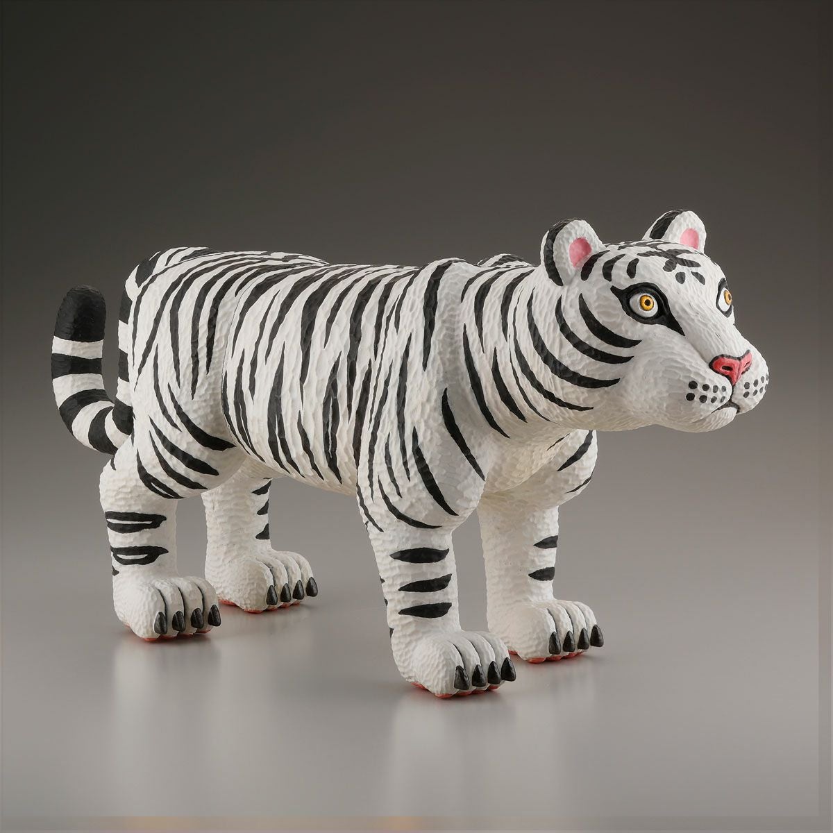 三沢厚彦 ANIMALS 老虎 白色 軟膠塗裝完成品