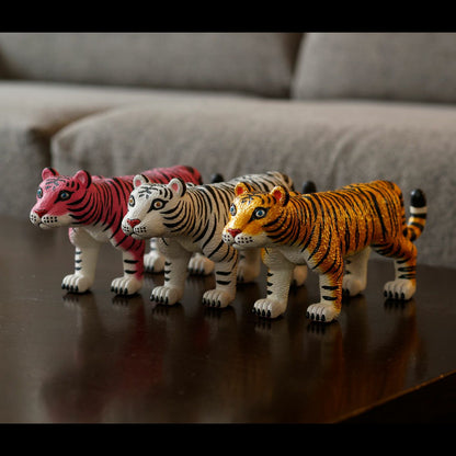 三沢厚彦 ANIMALS 老虎 白色 軟膠塗裝完成品