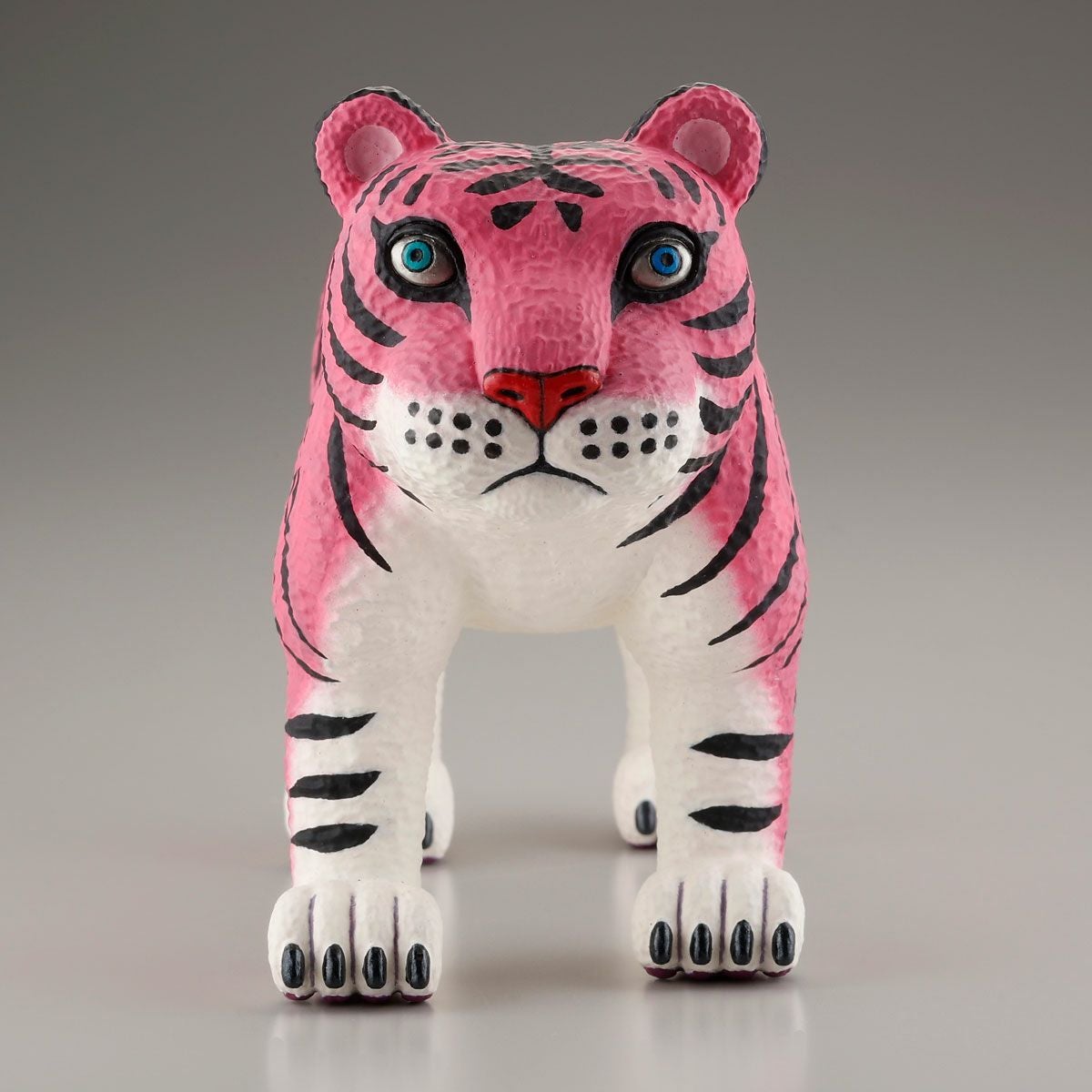 三澤厚彥 ANIMALS 老虎 粉紅色 軟膠塗裝完成品