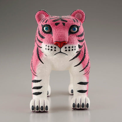 三澤厚彥 ANIMALS 老虎 粉紅色 軟膠塗裝完成品