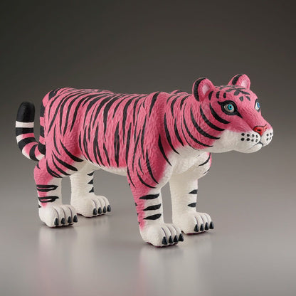 三澤厚彥 ANIMALS 老虎 粉紅色 軟膠塗裝完成品