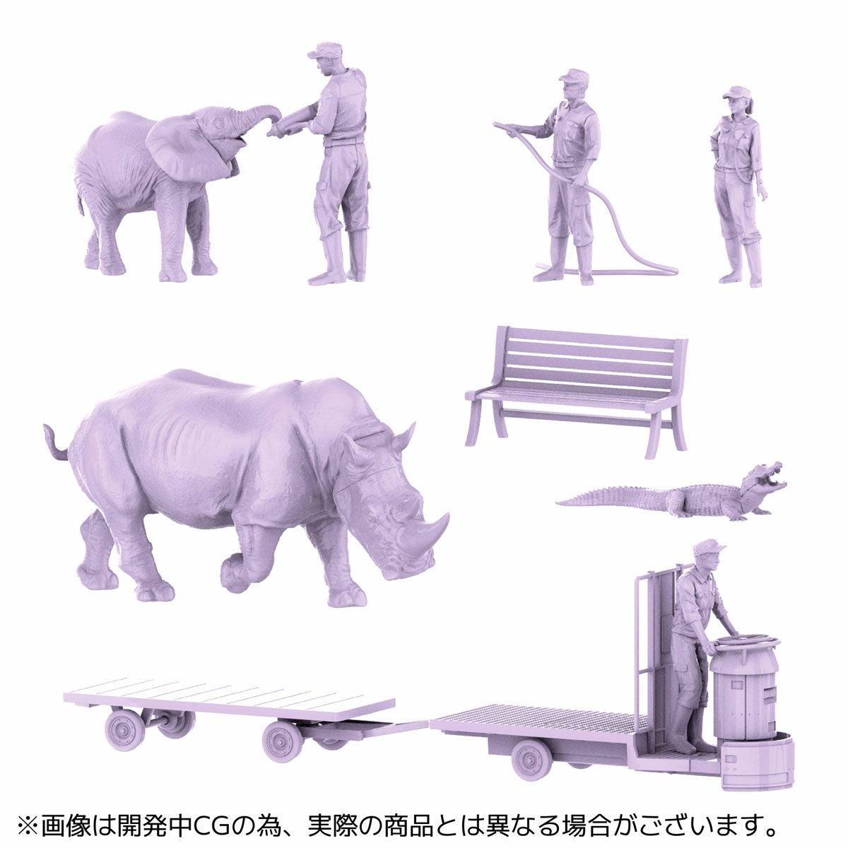 ARTPLA 飼育員與白犀牛套裝