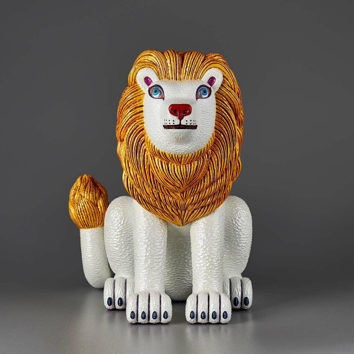 三澤厚彥 ANIMALS 獅子 Gold 軟膠塗裝完成品