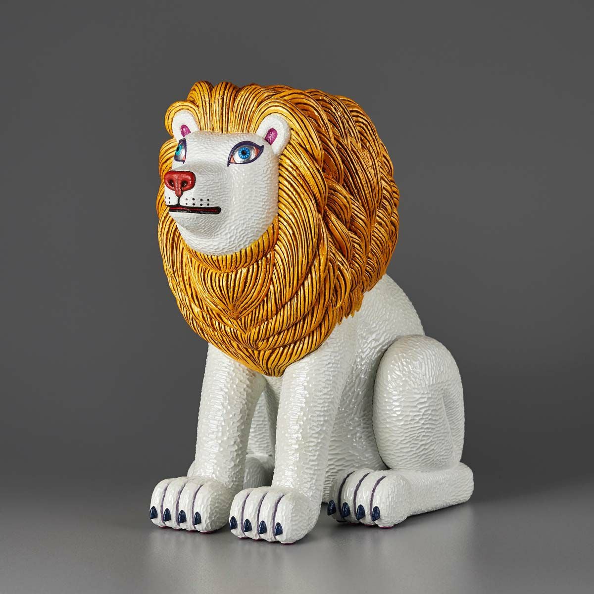 三澤厚彥 ANIMALS 獅子 Gold 軟膠塗裝完成品