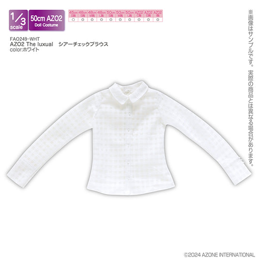 AZO2 The Luxual Sheer Check Blouse