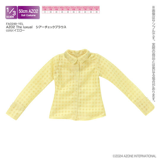 AZO2 The Luxual Sheer Check Blouse