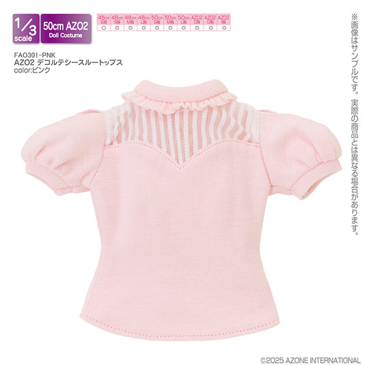 AZO2 Decollete See-Through Top