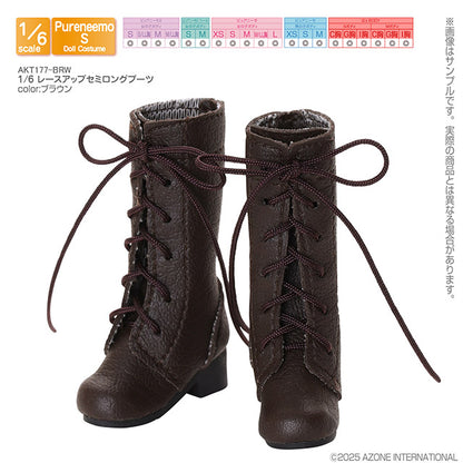 1/6 Lace-up Semi-Long Boots