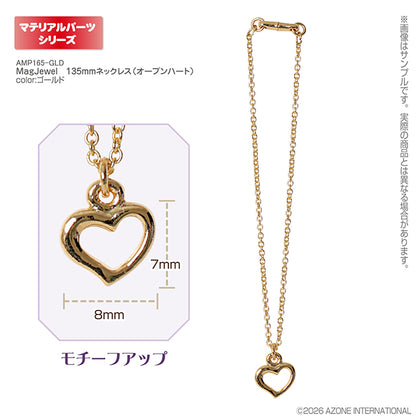 MagJewel 135mm Necklace (Open Heart)