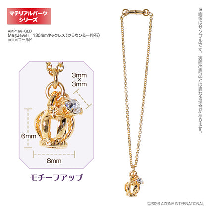 MagJewel 135mm Necklace (Crown & Single Stone)