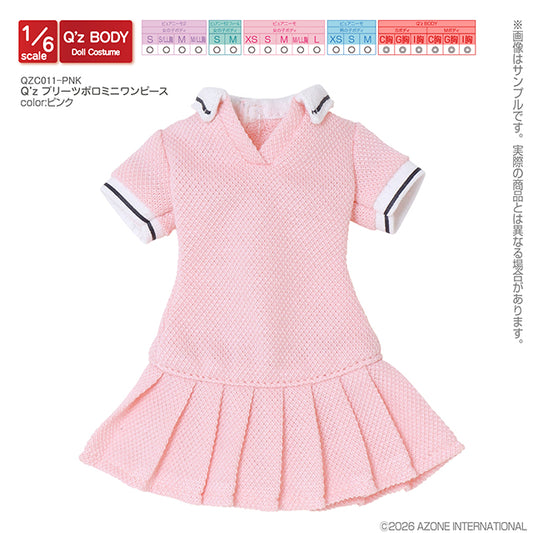 Q’z Pleated Polo Mini Dress