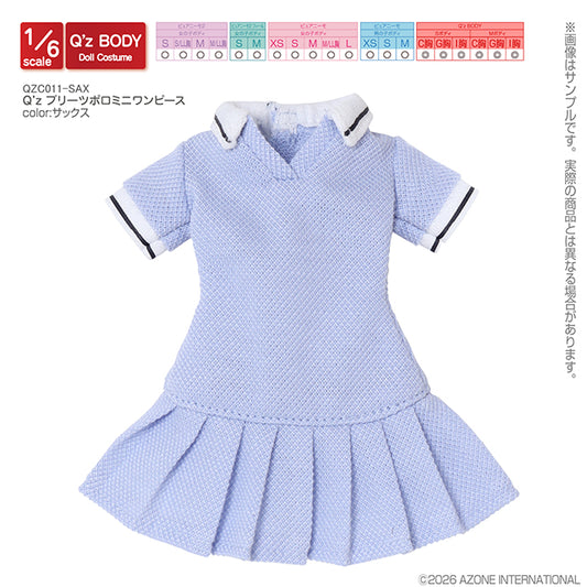 Q’z Pleated Polo Mini Dress