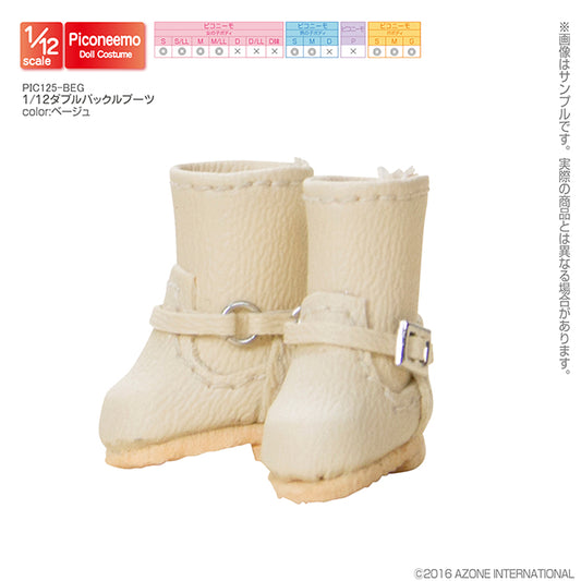 1/12 Double Buckle Boots