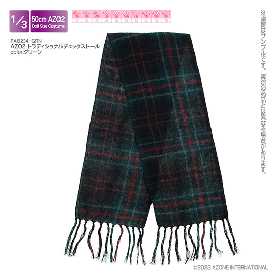 AZO2 Traditional Check Stole